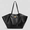XXL Shopper Tasche Schwarz Lederoptik – Frontansicht