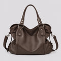 Multi-Fach Handtasche Cognac – Frontansicht