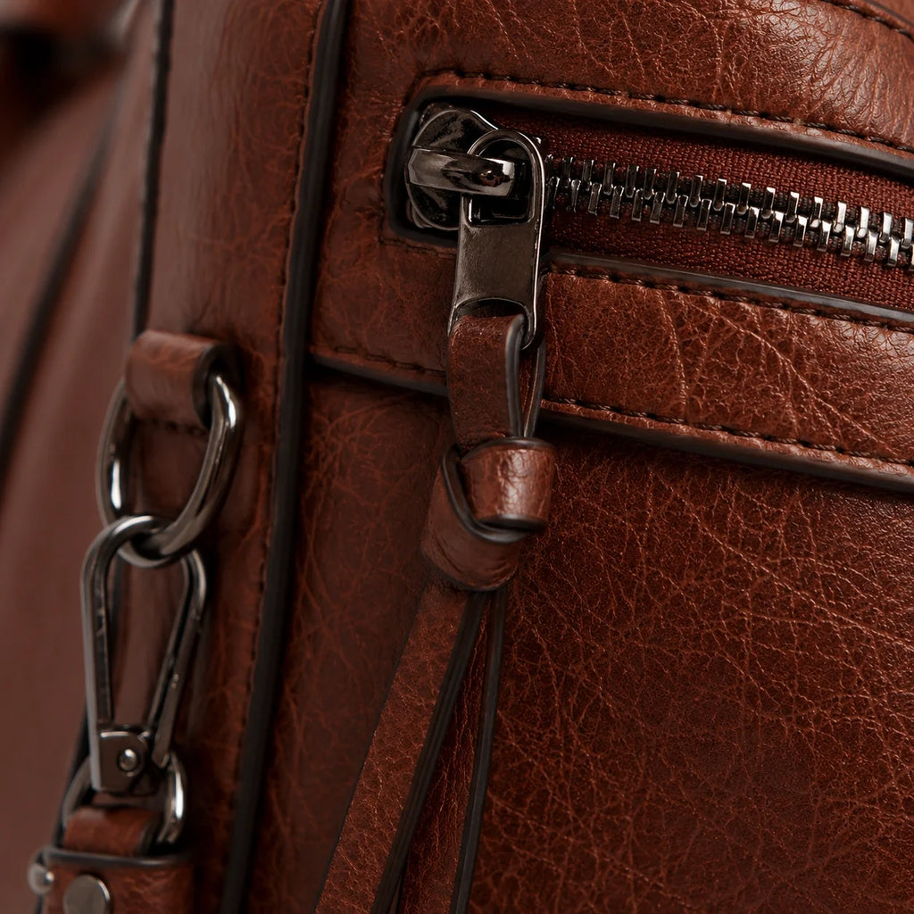 Hobo Tasche Camel Weich – Nahaufnahme der Materialstruktur