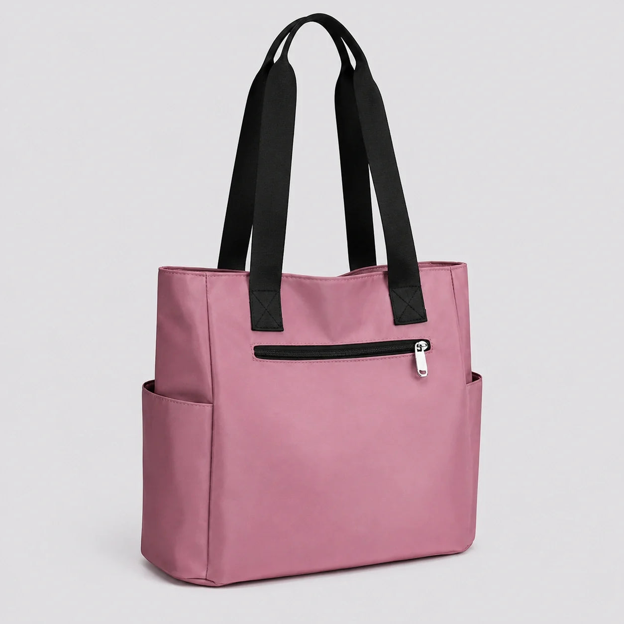 Nylon Tasche Rosa – Seitenansicht im Detail