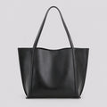 Minimalistischer Tote Bag Schwarz – Frontansicht
