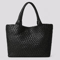 Tote Bag Set Schwarz mit Clutch – Frontansicht