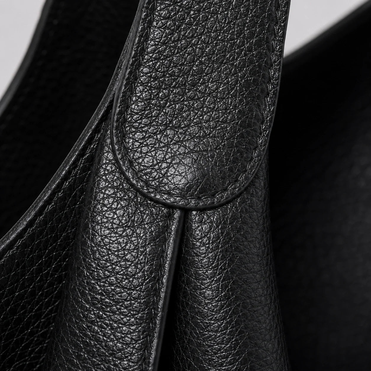 Großer Vintage Shopper Schwarz XXL – Detailaufnahme der Verarbeitung