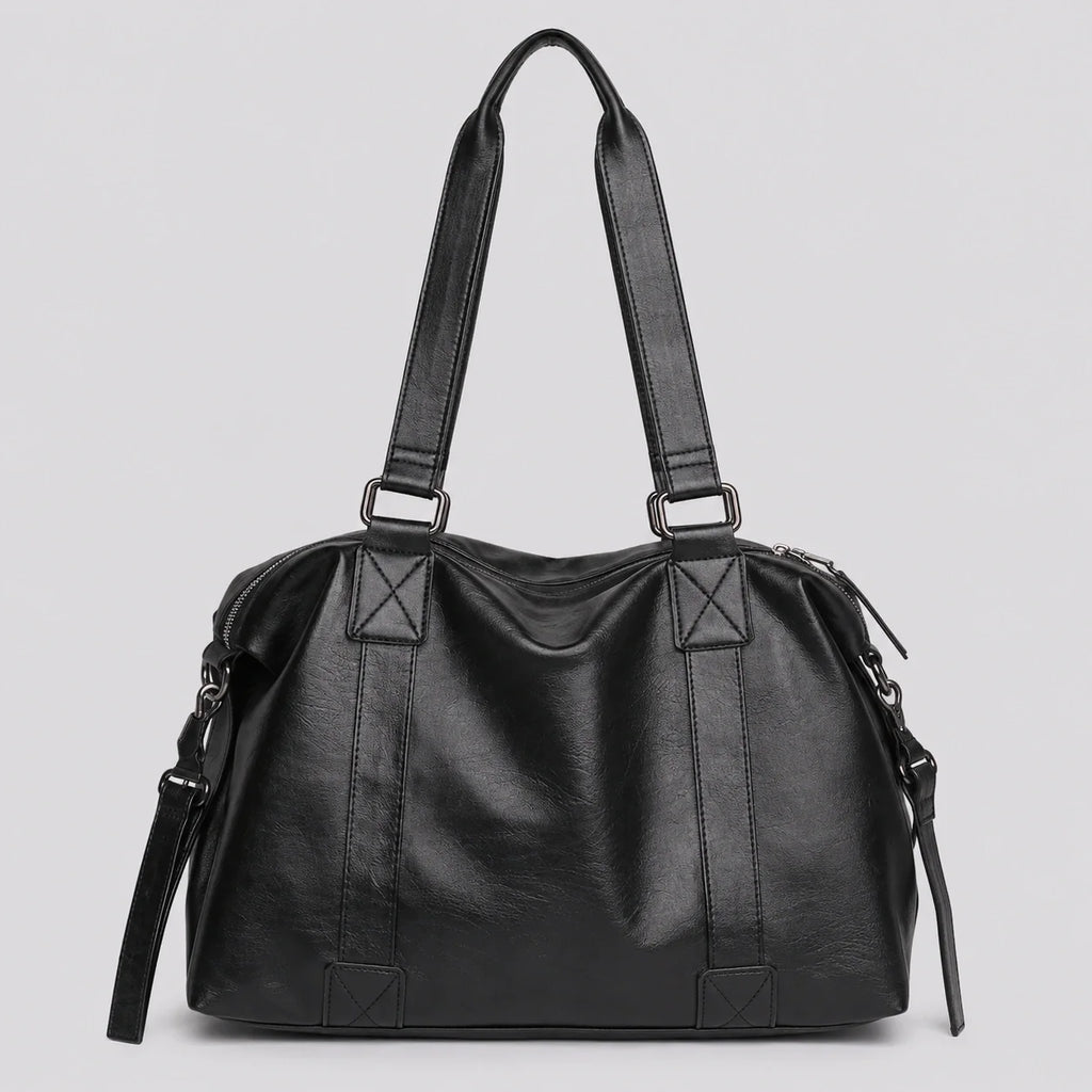 Große Shopper Tasche Schwarz – Frontansicht