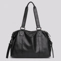 Große Shopper Tasche Schwarz – Frontansicht